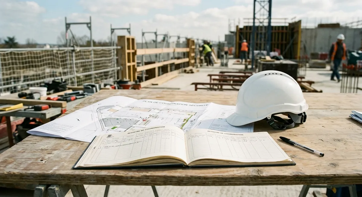 Documents de coordination sécurité (PGC, registre) sur un chantier